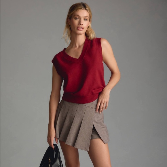 T.La Anthropologie V-Neck Sleeveless Sweatshirt NWT - Picture 11 of 13